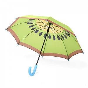 Automatikus nyitott gyümölcs esernyő Gyerekek Gyermekek Imádnivaló kivi minták eső egyenes esernyő