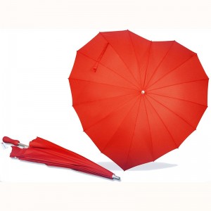 Szív alakú kézi esernyő Alumínium tengelyes esernyő