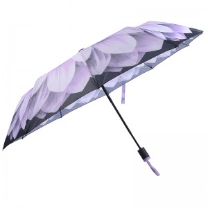 Promóciós rangsorolt ​​termék automatikus nyitású funkciója 3-szoros esernyő UV esernyő