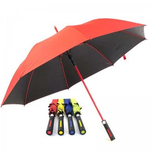 27 hüvelykes színes üvegszálas keret, golf esernyő, egyrétegű automatikus nyitott esernyő