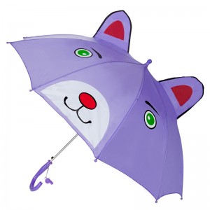 Nagyker nagykereskedelem fémkeret esernyő állati gyermekek egyedi eső automatikus esernyő