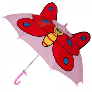 A legnépszerűbb reklám rózsaszín pillangó képek állati gyermekek egyedi auto nyitott egyenes esernyő
