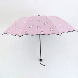 Színváltós esernyő kézi nyitású funkcióval 3 összecsukható esernyő