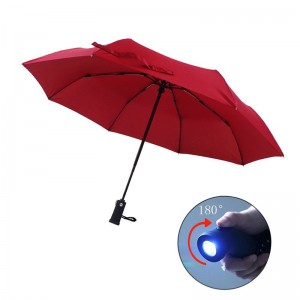 A fáklyafogantyú esernyője 3-szoros automatikus nyitási és automatikus bezárási esernyő