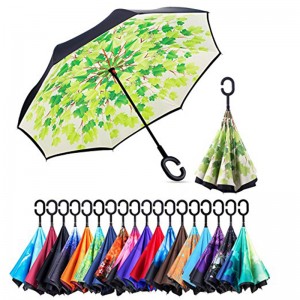 Személyre szabott ajándéktárgyak kézi nyitva szélálló fordított fordított virágos esernyő